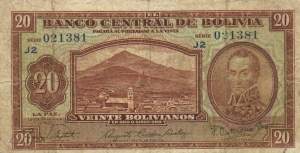 20 Bolivianos L. 20.7.1928